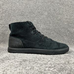 UGG Steiner High Top Black Leather Lace Up Suede Boots Black B1013311 Mens Sz 9